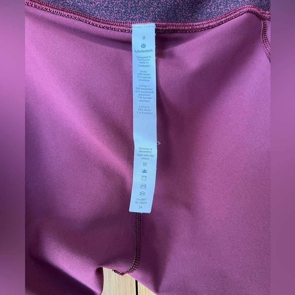 Lululemon Women’s Tight Stuff II-Reflective Details on Bottom of Leggings-Size 8 - Picture 7 of 12